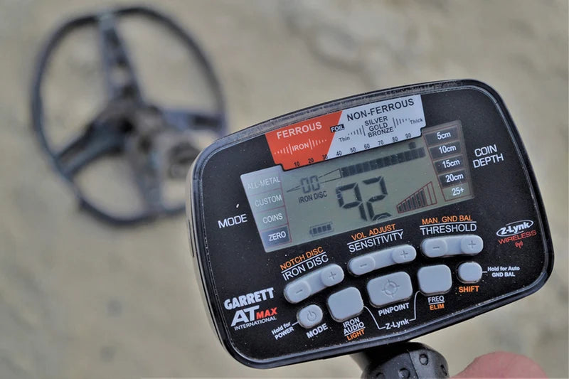 Garrett AT Max metaaldetector + Pro-Pointer AT Z-Lynk, MS-3 hoofdtelefoon en gratis 9 x 12" zoekspoel
